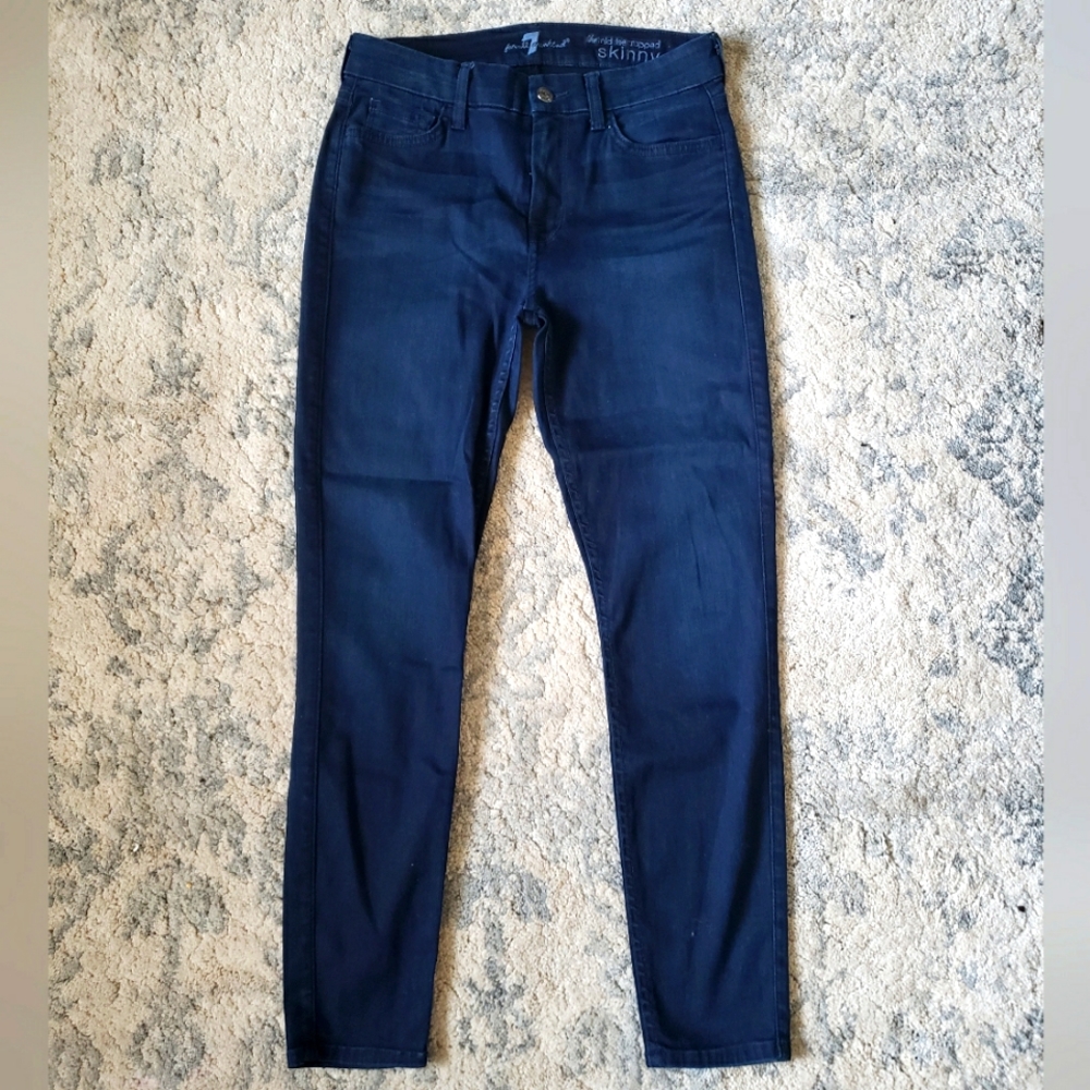 Seven 7 for All Mankind Midrise Cropped Skinny Jean 28